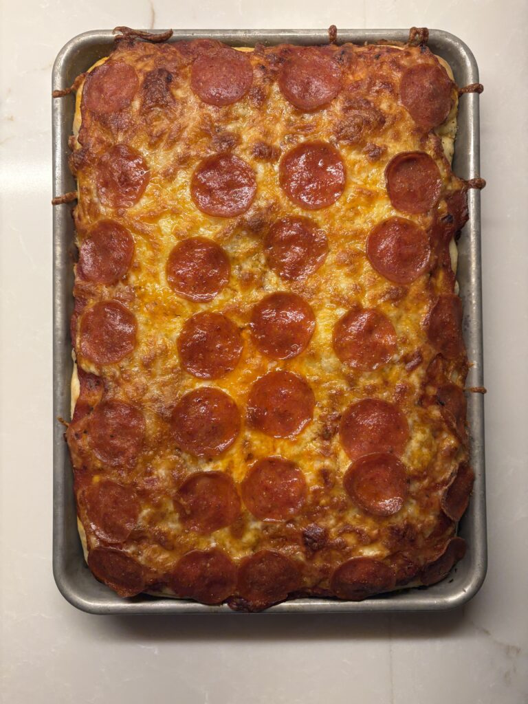 Focaccia Pepperoni Pizza