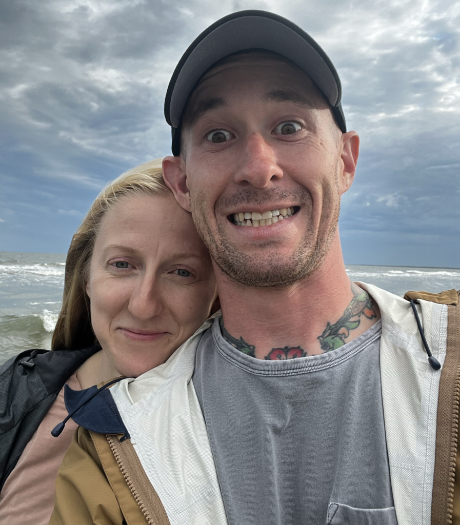 Justin and Lena at the beach.