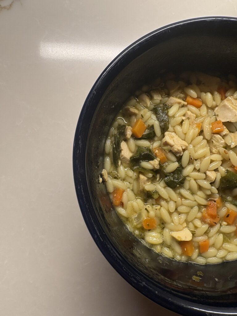 Bowl Of Chicken And Orzo